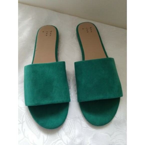 a new day Shoes - A New Day Jozie Slide Open Toe Sandal Green size 8